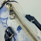 Louis Vuitton Handbag Water Color Monogram Keepall XS Blue White Silver — view 7