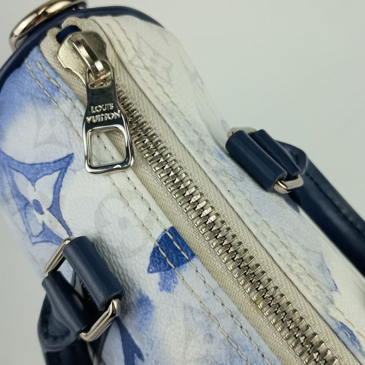 Louis Vuitton Handbag Water Color Monogram Keepall XS Blue White Silver — view 7
