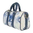 Louis Vuitton Handbag Water Color Monogram Keepall XS Blue White Silver — view 2