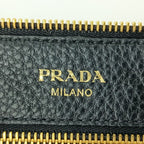 Prada Shoulder Bag Crossbody 1 Bh050 Black Gold Hardware Vitello Daino — view 9