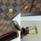 Louis Vuitton Shoulder Bag Portobello Ebne Damier Canvas Leather — view 8