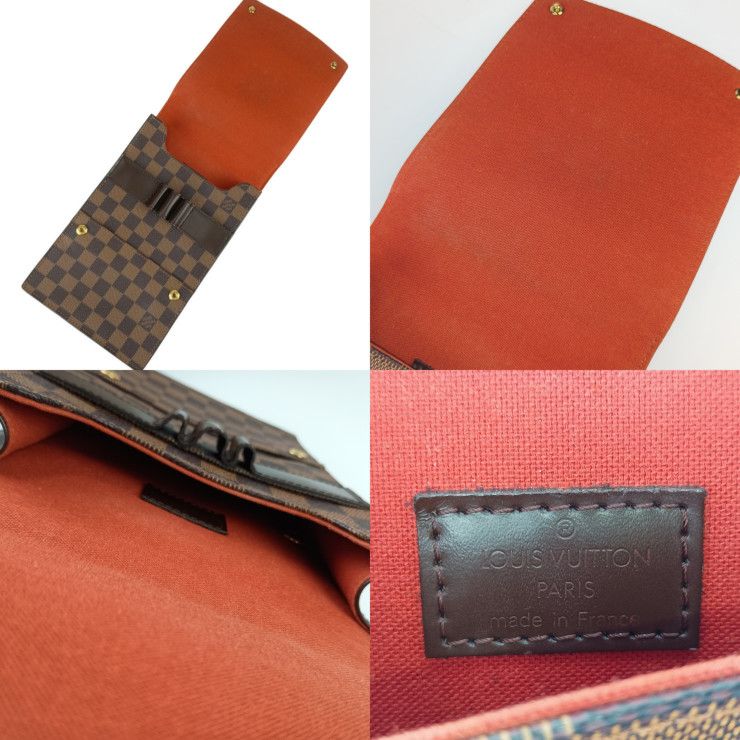 Louis Vuitton Shoulder Bag Portobello Ebne Damier Canvas Leather — view 9