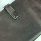 Hermes Clutch Bag Jigier PM Dark Brown Leather Second — view 7