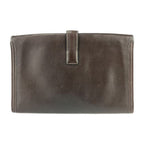 Hermes Clutch Bag Jigier PM Dark Brown Leather Second — view 3