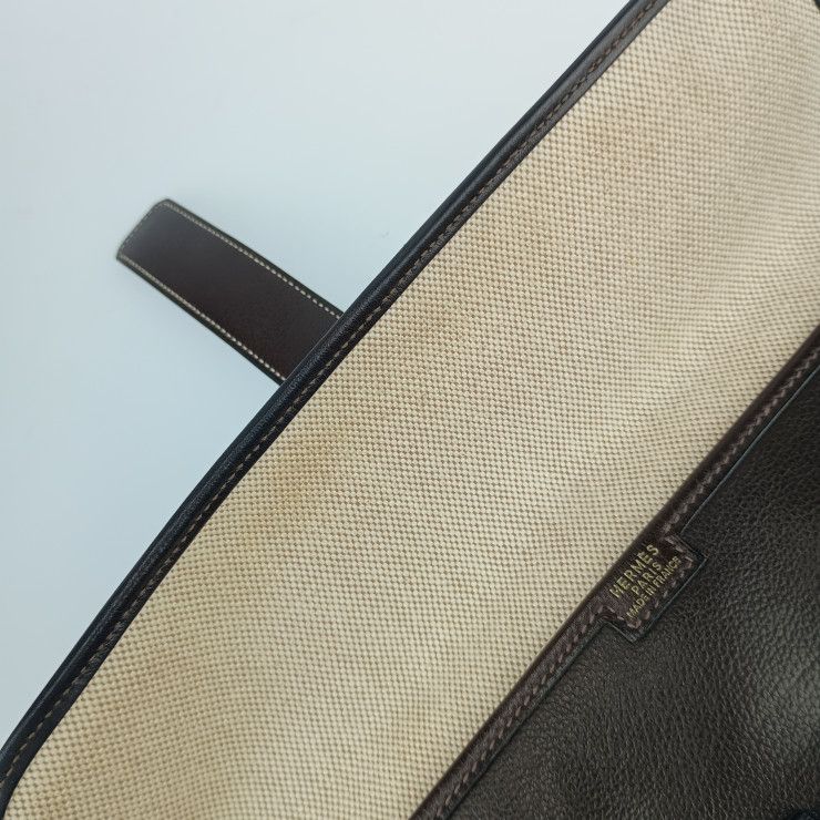 Hermes Clutch Bag Jigier PM Dark Brown Leather Second — view 8