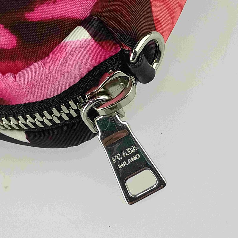 Prada Shoulder Bag 2-Way Crossbody 1 Dh046 Pink Nylon Wristlet Pouch — view 7