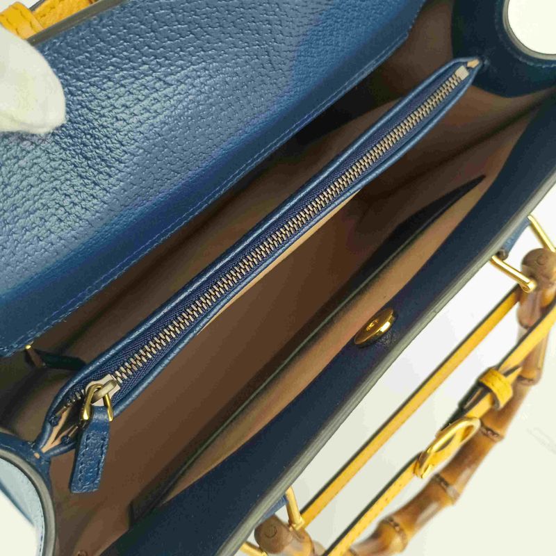 Gucci Tote Bag Diana Medium U3 zdt Royal Blue Leather 2-Way — view 8