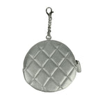 Chanel Coin Case Camellia Zip Purse Ap2125 Silver Lambskin — view 6