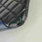 Chanel Second Bag Camellia Pouch 82699 Black Navy Lambskin Velour Coco — view 5