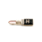 Chanel Brooch Corsage Gold Black Pink Coco Mark Rhinestone Lip Motif — view 3