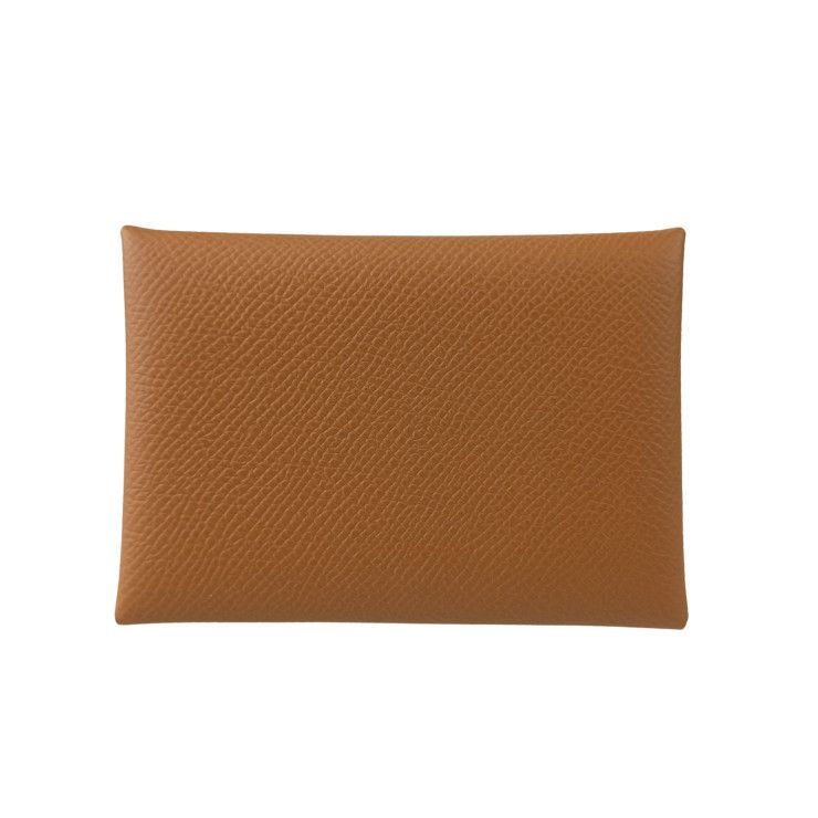 Hermes Coin Case Calvi Duo Gold Epson Purse Engraved W Never — view 3