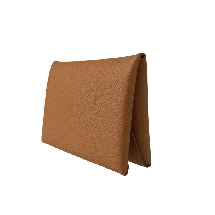 Hermes Coin Case Calvi Duo Gold Epson Purse Engraved W Never — view 2