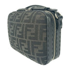 Fendi Shoulder Bag Zucca Mini Travel 7 Va552 Gray Black Canvas Leather — view 3