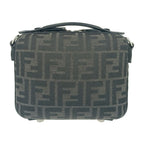 Fendi Shoulder Bag Zucca Mini Travel 7 Va552 Gray Black Canvas Leather — view 4