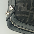 Fendi Shoulder Bag Zucca Mini Travel 7 Va552 Gray Black Canvas Leather — view 7
