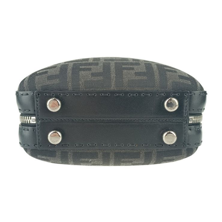 Fendi Shoulder Bag Zucca Mini Travel 7 Va552 Gray Black Canvas Leather — view 6
