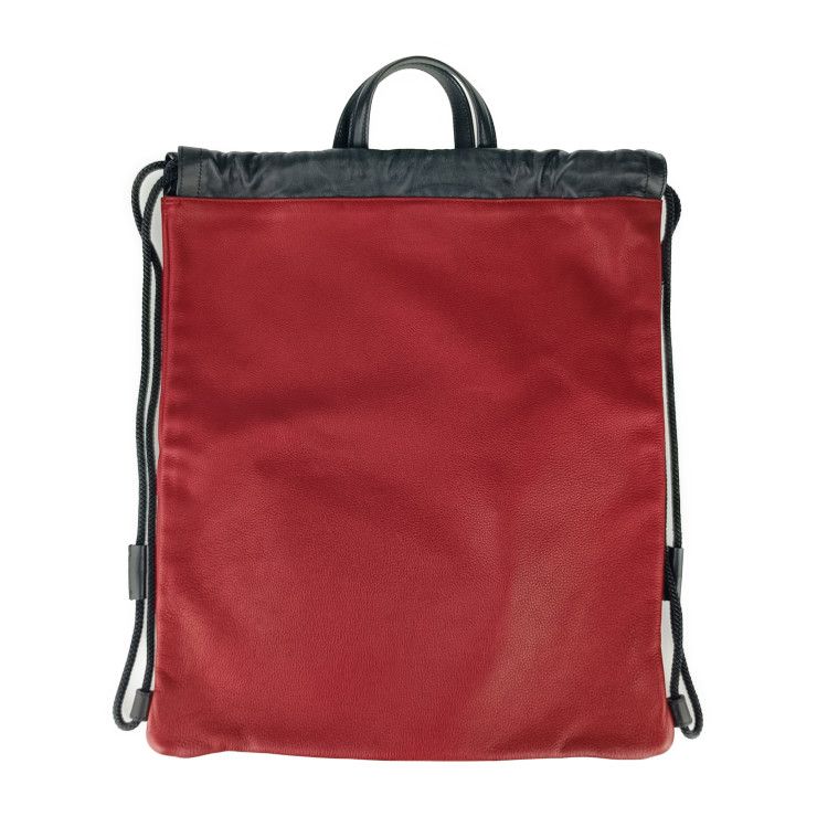 Gucci Backpack Daypack Print Drawstring Ring Hibisca Scuffed Leather — view 3