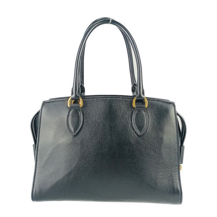 Prada Handbag 2-Way Bag 1 Ba164 Black Gold Hardware Calf Leather — view 3