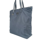 Prada Tote Bag Br4371 Navy Nylon Leather Shoulder Triangle — view 2