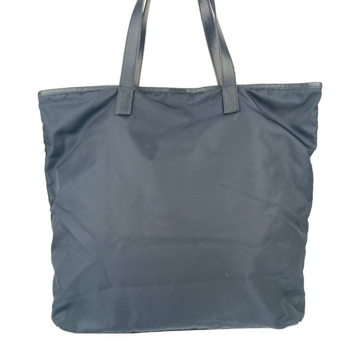Prada Tote Bag Br4371 Navy Nylon Leather Shoulder Triangle — view 3