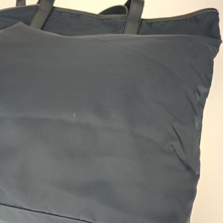 Prada Tote Bag Br4371 Navy Nylon Leather Shoulder Triangle — view 6