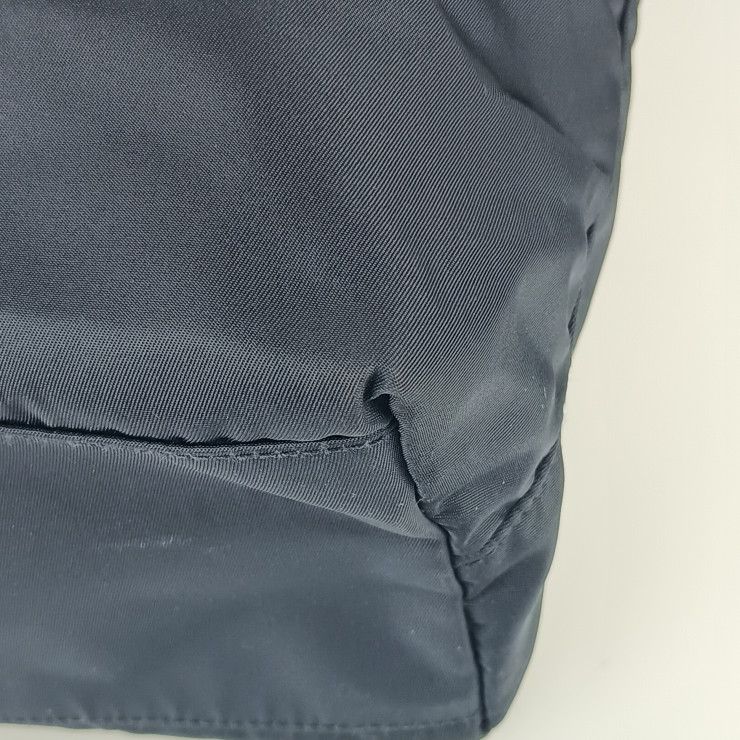 Prada Tote Bag Br4371 Navy Nylon Leather Shoulder Triangle — view 5