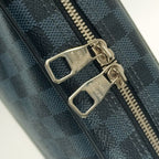 Louis Vuitton Second Bag Trousse Toilette GM Navy Silver Hardware Damier — view 6
