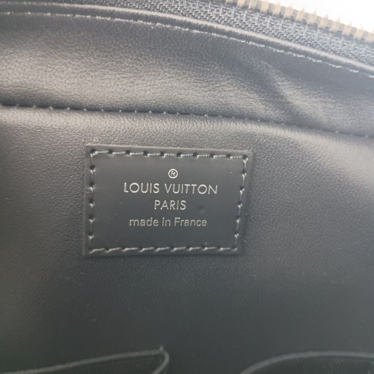 Louis Vuitton Second Bag Trousse Toilette GM Navy Silver Hardware Damier — view 8