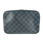 Louis Vuitton Second Bag Trousse Toilette GM Navy Silver Hardware Damier — view 3