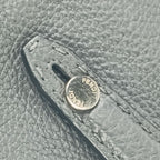 Fendi Clutch Bag Selleria 7 M0225 Gray Silver Hardware Leather Second — view 6