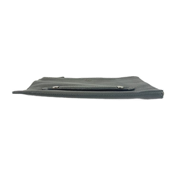 Fendi Clutch Bag Selleria 7 M0225 Gray Silver Hardware Leather Second — view 4