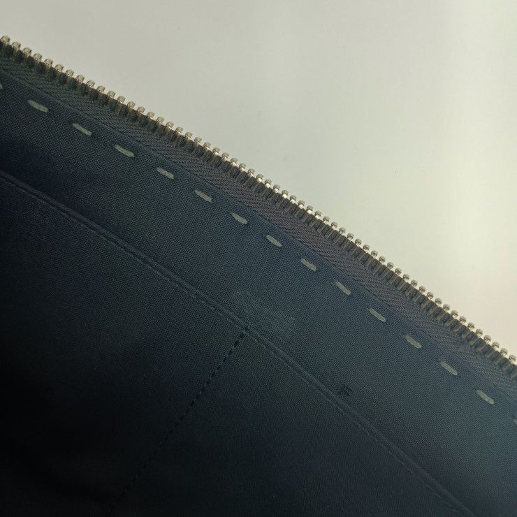 Fendi Clutch Bag Selleria 7 M0225 Gray Silver Hardware Leather Second — view 9