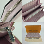 Louis Vuitton Long Wallet Zippy Guimove Pink Silver Hardware — view 9