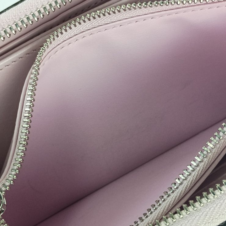 Louis Vuitton Long Wallet Zippy Guimove Pink Silver Hardware — view 8