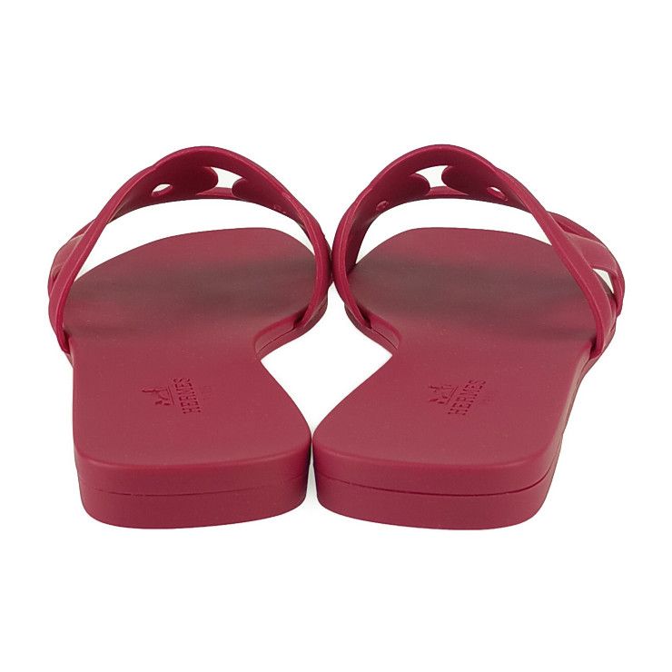 Hermes Sandals Aloha Chaine D'ancre Bordeaux Rubber — view 4