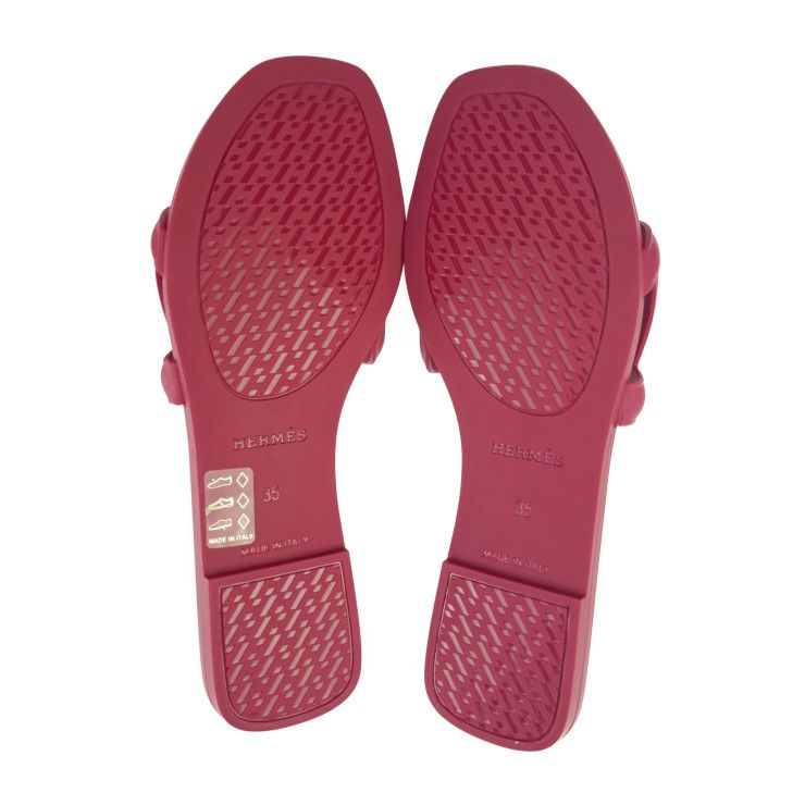 Hermes Sandals Aloha Chaine D'ancre Bordeaux Rubber — view 6