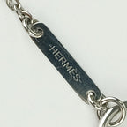 Hermes Necklace Cortaje Rope Silver Metal Pendant Anchor Cordage — view 8