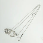 Hermes Necklace Cortaje Rope Silver Metal Pendant Anchor Cordage — view 7
