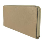 Celine Large Zipped Wallet Beige Orange Red Silver Hardware Leather — view 2
