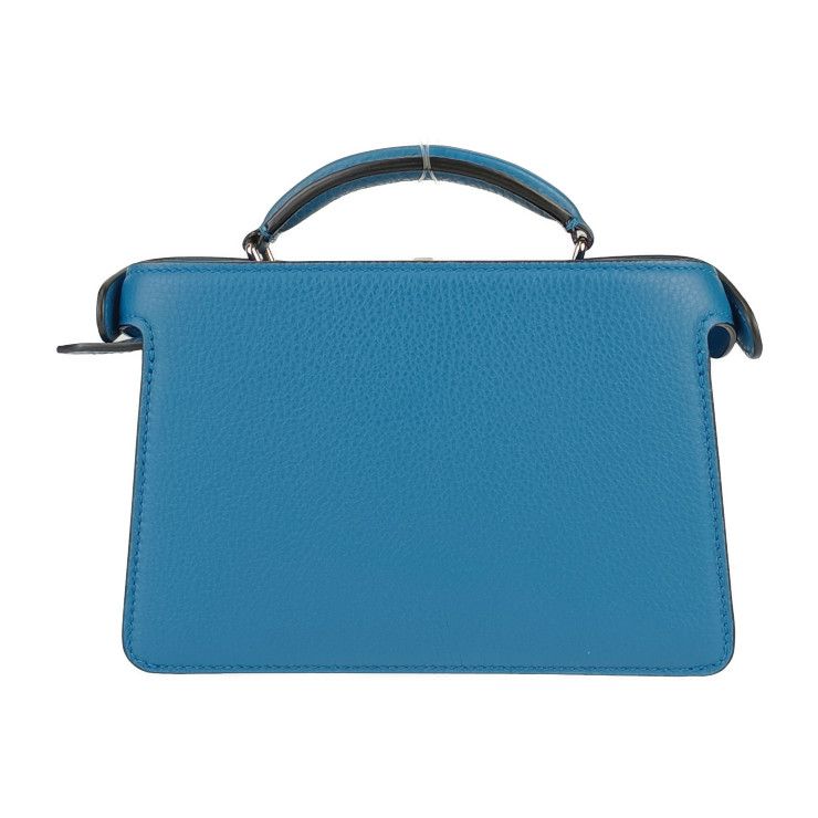 Fendi Handbag Beekaboo ICU 7 Va582 AMA3 F1 Js5 Blue Calf Leather Silver Hardware — view 3