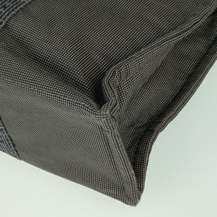 Hermes Tote Her Line MM Grey Silver Hardware Canvas Handbag — view 5