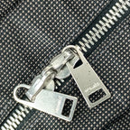 Hermes Tote Her Line MM Grey Silver Hardware Canvas Handbag — view 7