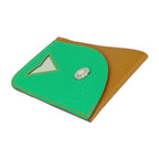 Hermes Card Case Poisson Ckac Caramel vert Comics FIZZ Greenish — view 3