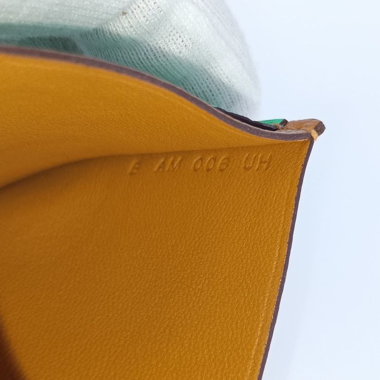 Hermes Card Case Poisson Ckac Caramel vert Comics FIZZ Greenish — view 8
