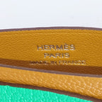 Hermes Card Case Poisson Ckac Caramel vert Comics FIZZ Greenish — view 9