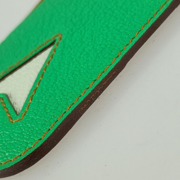 Hermes Card Case Poisson Ckac Caramel vert Comics FIZZ Greenish — view 5
