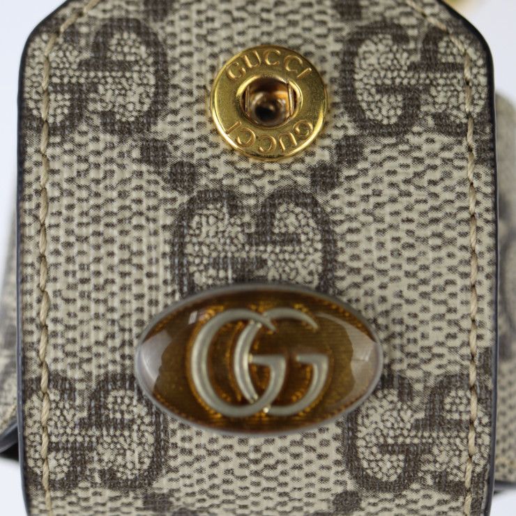 Gucci Airpods Case GG Supreme Canvas Beige Brown — view 8