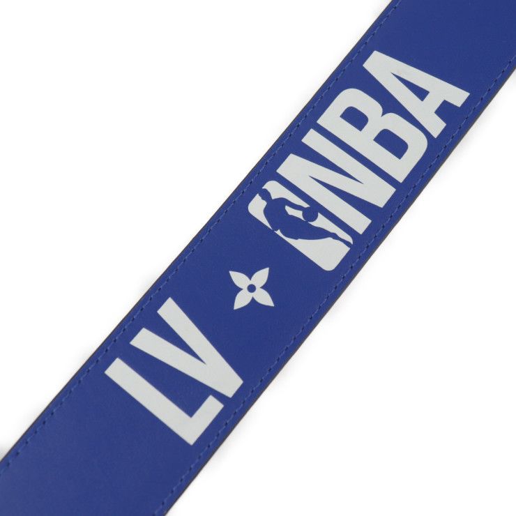 Louis Vuitton NBA Belt Mp278 Monogram Canvas Leather Brown Blue Red Virgil — view 8