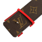 Louis Vuitton NBA Belt Mp278 Monogram Canvas Leather Brown Blue Red Virgil — view 5