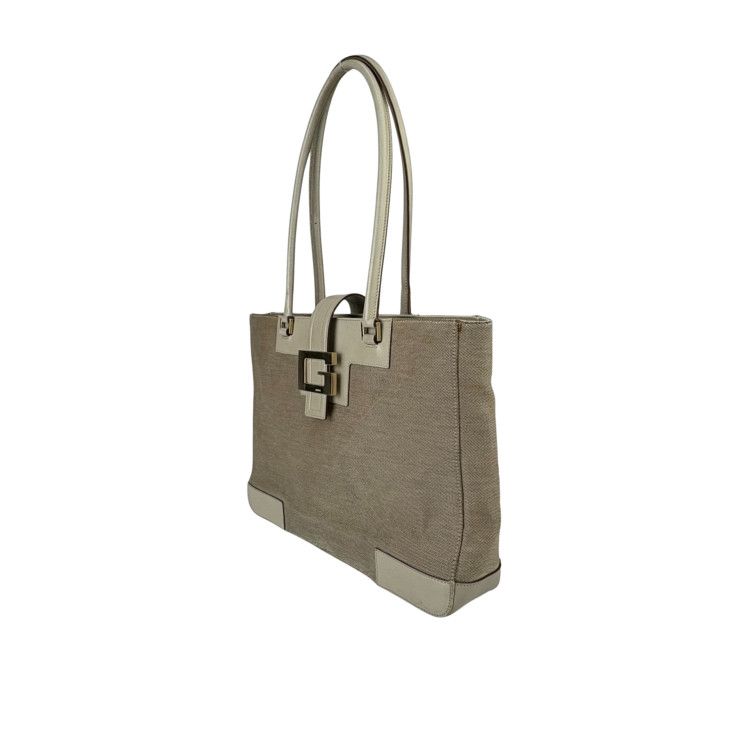 Gucci Handbag G Logo Tote Bag 002 1109 Beige Canvas And Leather — view 5